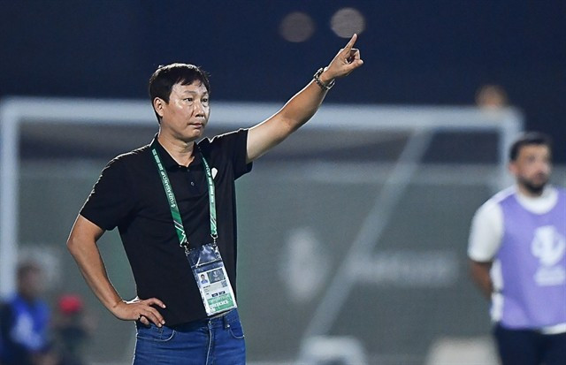 Kim Sang-sik vu lors du match contre le Kirghizistan, le deuxième du groupe A de la Coupe d’Asie des moins de 23 ans de l’AFC 2026. Photos: VFF
