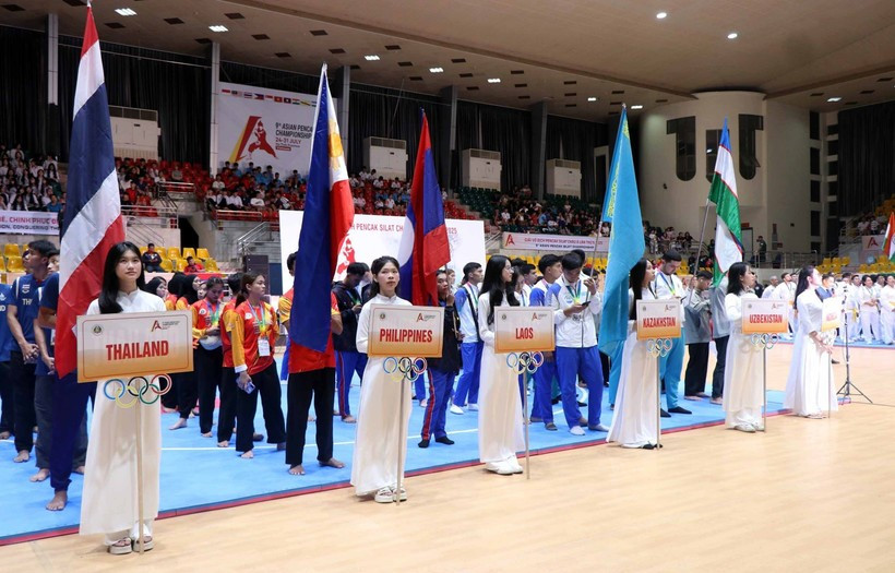 Dix pays s’affrontent lors du 9e Championnat d’Asie de pencak silat au Vietnam. Photo: VNA