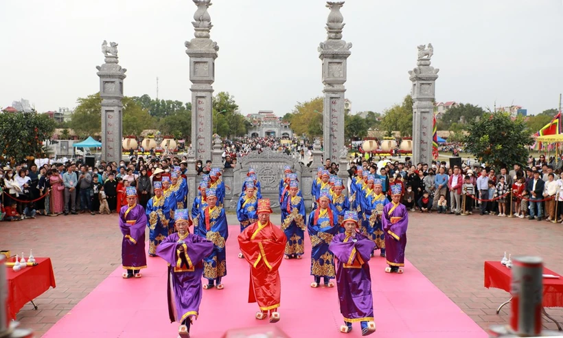 La cérémonie d'ouverture du temple de Xuong Giang. Photo: baobacgiang.vn