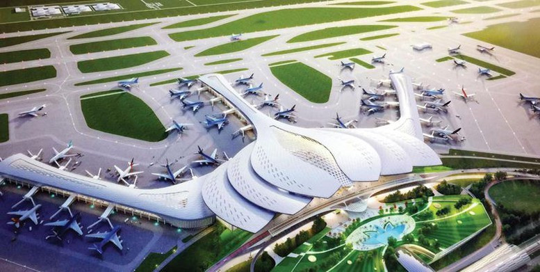 Image d'artiste de l'aéroport international de Long Thành