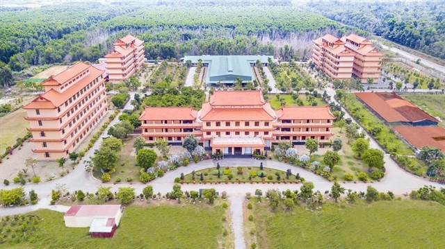 Le campus de l'Académie bouddhiste du Vietnam, dans le district de Bình Chánh, servira de lieu officiel pour les cérémonies d'ouverture et de clôture du Vesak 2025. Photo: baochinhphu.vn 