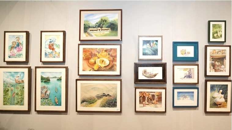 Quelques œuvres présentées à l'exposition. Photo: Comité d'organisation