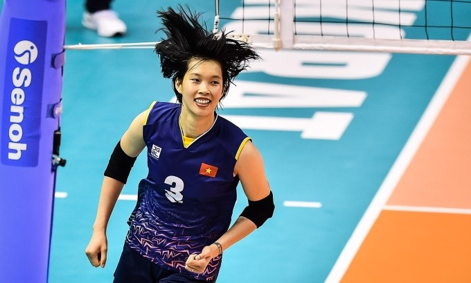 L’attaquante extérieure vietnamienne Trân Thi Thanh Thuy. Photo: AVC