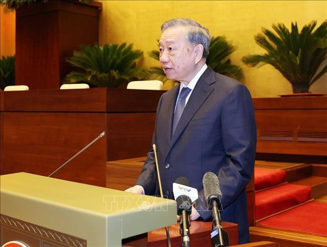 Le secrétaire général du Parti, Tô Lâm, lors de la conférence nationale, à Hanoi, le 16 septembre. Photo : baochinhphu.vn