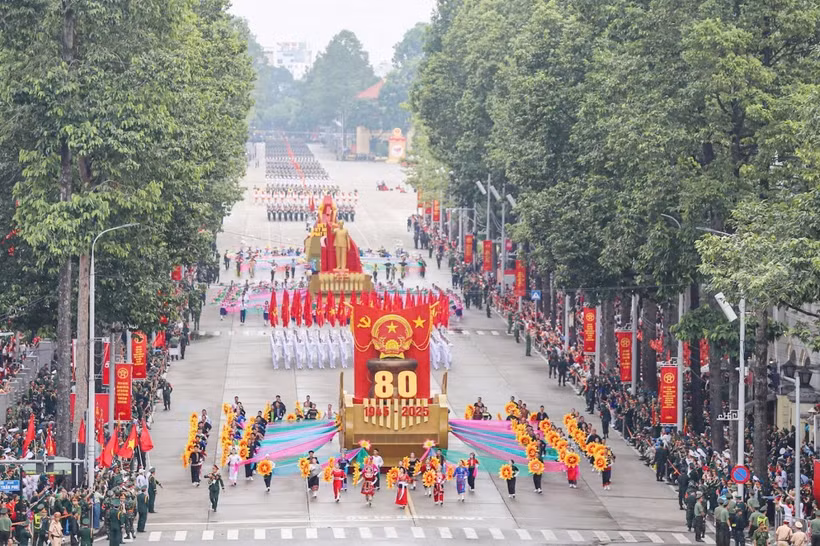 Répétition générale du défilé de la Fête nationale.