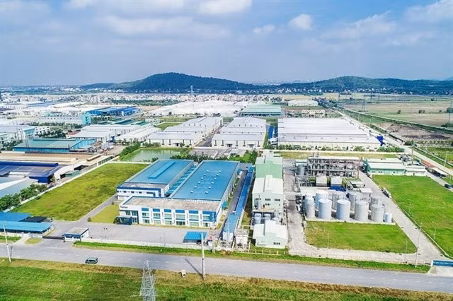 Vue du Parc industriel Vietnam-Singapour (VSIP) dans la province de Bac Ninh (Nord). Photo : khucongnghiepvienam.vn