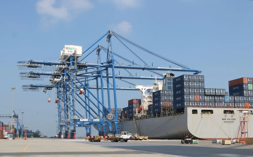 Le terminal à conteneurs international de Tân Cang Hai Phong (TC-HICT) dans la ville portuaire de Hai Phong (Nord). Photo : VNA