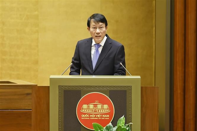 Le ministre de la Sécurité publique, Luong Tam Quang, a présenté quatre projets de loi à l’Assemblée nationale lors de sa séance du 31 octobre. Photo : VNA