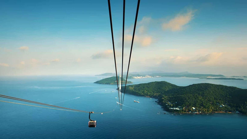 Le téléphérique de Hon Thom. Photo: sunworld.vn