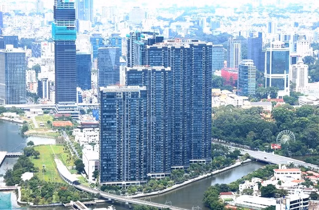 Le projet résidentiel Vinhomes Golden River, au bord de la rivière Sài Gon à Hô Chi Minh-Ville. Photo : VNA