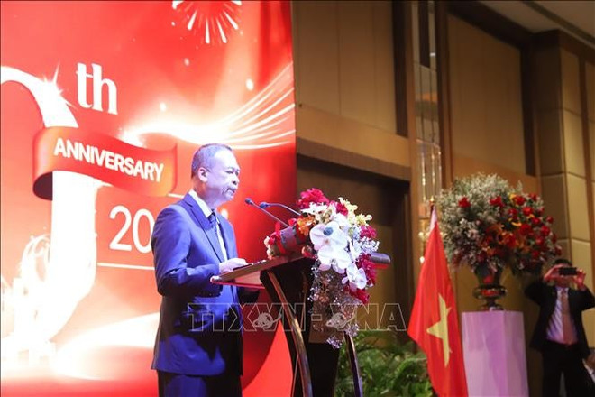 L'ambassadeur vietnamien, Pham Viêt Hung, s'exprime à la cérémonie. Photo: VNA vna-potal-quan-he-viet-nam-thai-lan-tren-hanh-trinh-ky-dieu-cua-tinh-huu-nghi-stand.jpg