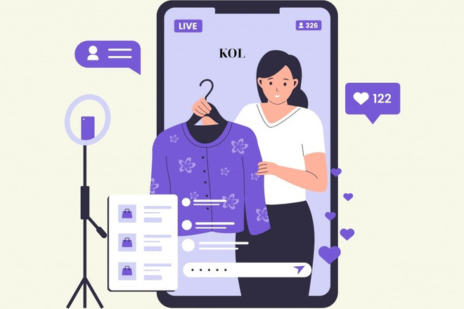 Aujourd'hui, les leaders d'opinion ne se contentent pas de partager du contenu personnel, mais deviennent également des partenaires importants d'entreprises et de marques dans leurs campagnes publicitaires et leur activité en ligne. Photo haiquanonline.com.vn smes20250815111401.jpg
