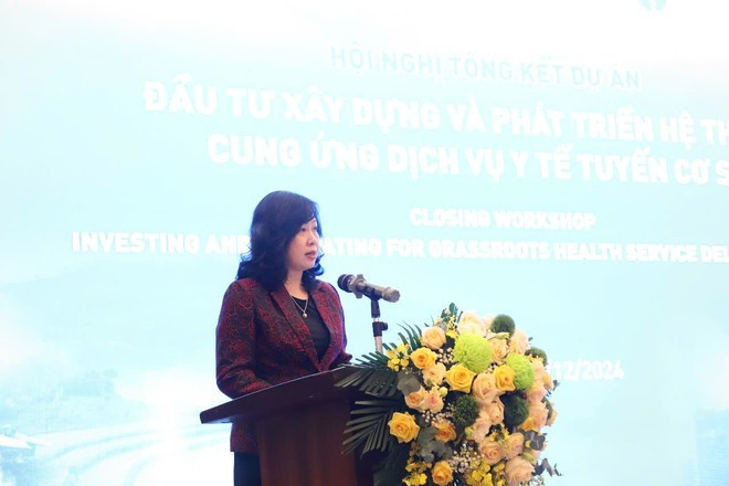 La ministre de la Santé Dao Hong Lan prononce un discours lors de la conférence. Photo : VietnamPlus 2-6958.jpg