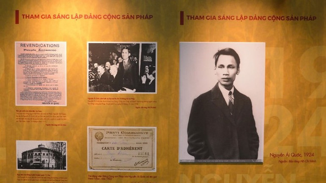 L’exposition réunit plus de 300 documents et photographies retraçant la vie et l’œuvre du Président Hô Chi Minh. Photo: Comité d'organisation image-2.jpg