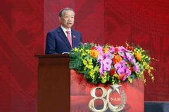 Le Secrétaire général du Comité central du Parti communiste du Vietnam, Tô Lâm a prononcé un discours important. Photo : VA