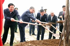 Le secrétaire général du Parti To Lam a assisté au lancement de la fête de plantation d'arbres de printemps 2025 dans la province de Ninh Binh. Photo : VNA