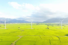 Un projet d'énergie éolienne à Khanh Hoa. Photo : VNA