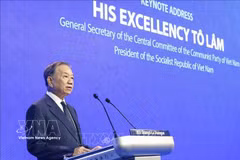 Le Secrétaire général du Parti communiste et président, Tô Lâm, lors du Dialogue de Shangri-La. Photo : VNA