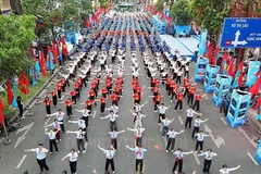 Un numéro artistique des jeunes à Ho Chi Minh-Ville. Photo : page d'information de l'Organisation du Parti de Ho Chi Minh-Ville.