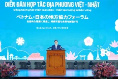 Le Premier ministre Pham Minh Chinh lors du Forum. Photo : VNA