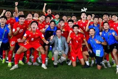 La joie des joueurs de l’équipe vietnamienne des moins de 23 ans après la victoire. (Photo : AFC)