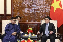 Le président Luong Cuong (droite) et l'ambassadeur du Chili Sergio Narea Guzmán. Photo : VNA