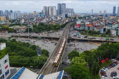 Gare ferroviaire urbaine Nhon-Hanoi à Hanoi (Photo : VNA)