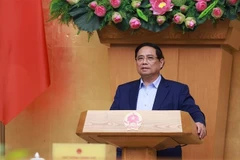 Le Premier ministre Pham Minh Chinh a appelé à des efforts concertés pour atteindre tous les objectifs fixés pour 2025. Photo : VNA