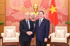 Le vice-président de l’Assemblée nationale Nguyên Duc Hai (droite) et le Dr Kambiz Ghawami, président de l’Organisation mondiale de soutien universitaire (World University Service – WUS) et représentant autorisé du Land de Hesse. Photo : VNA