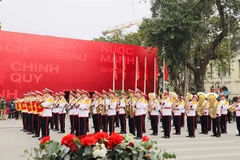 La fanfare de l'Unité de cérémonie de la sécurité publique du Vietnam participera au Festival mondial de musique policière 2025 à Hanoï. Photo hoguomopera.vn