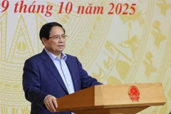 Le Premier ministre Pham Minh Chinh lors de la réunion. Photo : VNA