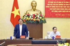 Le Premier ministre Pham Minh Chinh ló de lq réunion. Phôt : VNA