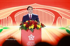 Le Premier ministre Pham Minh Chinh lors de la cérémonie de clôture de la première Foire du Printemps 2026. Photo : VNA