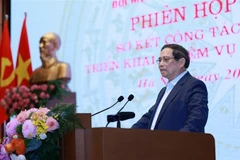 Le Premier ministre Pham Minh Chinh lors de la réunion. Photo : VNA