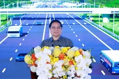 Le Premier ministre Pham Minh Chinh à la cérémonie inaugurale de l'autoroute Ho Chi Minh-Ville - Thu Dau Mot - Chon Thanh. Phôt : VNA