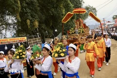 Les festivals imprégnés de croyances populaires constituent une particularité de Hòa Bình. Photo : VNA