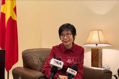 L'ambassadrice Ton Thi Ngoc Huong, cheffe de la délégation permanente de Hanoï auprès de l'ASEAN. Photo : VNA