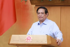 Le Premier ministre Pham Minh Chinh lors de la réunion. Photo : VNA