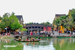 Le pont couvert japonais (Chùa Cầu), joyau architectural emblématique du site du patrimoine culturel mondial de la vieille ville de Hoi An, à Da Nang. Photo : VNA