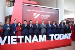 Un moment fort de la cérémonie a été le lancement de la chaîne nationale de communication extérieure Vietnam Today. Photo : VNA