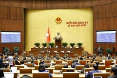Lors d'une session de l'Assemblée nationale. Photo : VNA