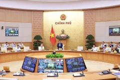 Le Premier ministre Pham Minh Chinh lors de la réunion du gouvernement le 5 octobre. Photo : VNA
