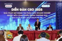 Délégués au Forum des PDG 2025 à Ho Chi Minh-Ville le 21 mai (Photo : VNA)