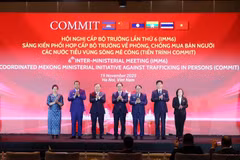 Le vice-Premier ministre Bui Thanh Son (au centre) et les chefs de délégation lors de l'événement (Photo : baochinhphu,vn)