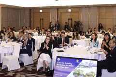 Vue de l'atelier de deux jours sur le renforcement des capacités pour l'APEC Vietnam 2027 à Hanoï, le 15 avril. Photo: baoquocte.vn
