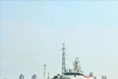 e navire des garde-côtes vietnamiens le plus avancé, le CBS 8001. Photo : VNA