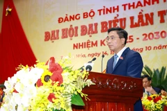 Nguyen Doan Anh réélu secrétaire du Comité du Parti de Thanh Hoa. Photo : VNA