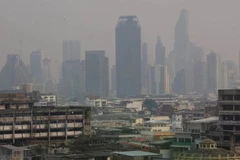 Les gratte-ciels de Bangkok sont masqués par un smog dangereux comme on les voit depuis le sommet du Mont d'Or en janvier 2025. (Photo : bangkokpost.com)