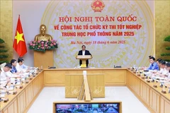 Le Premier ministre Pham Minh Chinh lors de la conférence. Photo : VNA