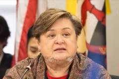 La ministre philippine des Affaires étrangères, Maria Theresa Lazaro. Photo ; GMA/VNA